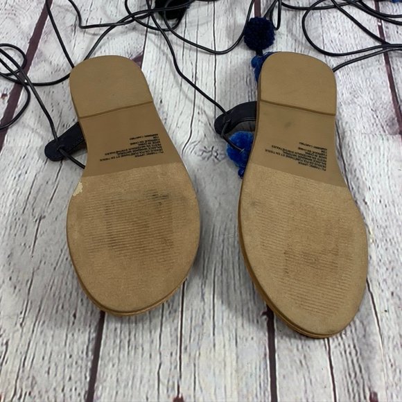 BP. Laney Blue Pom Pom Tassel Twinkly Beads Ankle - Picture 5 of 10